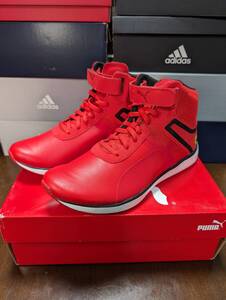 新品 未使用品 PUMA Ferrari F116 Skin Mid SF 27.5cm Rosso Corsa レッド