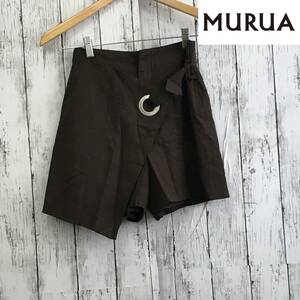 MURUA ムルーア ショートパンツ　ダークブラウン　S8-437　USED