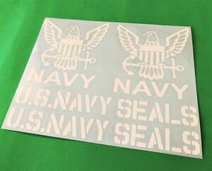 ・n2.U.S.NAVY SEALS ステッカーset（白）世田谷ベース　ミリタリー　ステンシル★