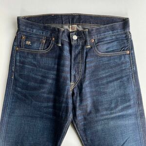 【USA製】RRL “Slim Narrow Caldwell” 30 32 デニム スリム ナロー Ralph Lauren ヴィンテージ