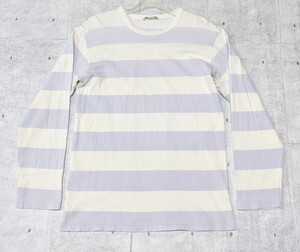 agnes b パリ ボーダー カットソー 長袖Tシャツ ロンT アニエスベー　　日本製 MADE IN JAPAN ハイクオリティー フランスブランド 玉10585