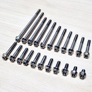 200-H-15◆M6xP1.0x15mm チタン合金 ワイヤリングフランジボルト 六角フランジボルト フランジヘックスボルト(工具8mm 仕様) M6x12~110mm