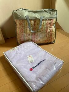 未使用　寝具　シングル　掛け布団　タオルケット