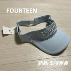 新品 フォーティーン FOURTEEN メンズ ゴルフバイザー 水色