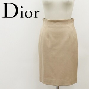 ヴィンテージ◆Miss Dior ミス ディオール ストレッチ タイト スカート ベージュ M