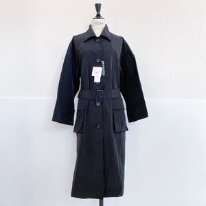 ジェイダブリューアンダーソン JWAnderson ×UNIQLOコラボ ナイロン スプリング コート 女性M新品 黒×紺 オーバーサイズ 袖太 8789円