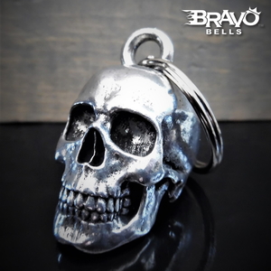 米国製 Bravo Bells スカル 骸骨 3D ベル [Skull] Made in USA 魔除け お守り バイク オートバイ 鈴 アクセサリー ガーディアンベル ギフト