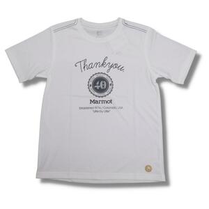 即決☆マーモット 40TH Anniversary Tシャツ WT/Mサイズ 送料無料 速乾・吸汗・消臭 UVケア 40周年記念 ホワイト 白