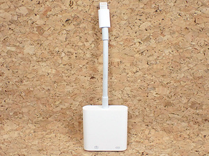 【中古】Apple 純正 Lightning - USB 3カメラアダプタ A1619 MK0W2AM/A《全国一律送料430円》(PKA1175-5)