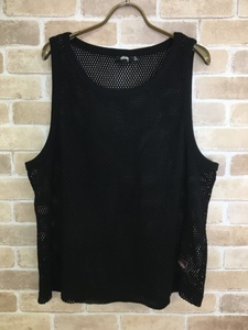 ポルトガル製 24SS STUSSY ステューシー BIG MESH TANK ビッグ メッシュ タンク ボクシーフィット SU24 ブラック S 33859794■