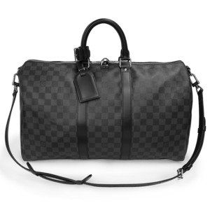 （未使用　展示品）ルイ ヴィトン LOUIS VUITTON キーポル バンドリエール 45 ボストンバッグ ダミエグラフィット 黒 シルバー金具 N41418