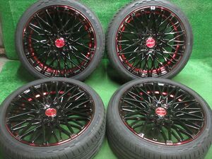 【美品】Stich LEGZAS FORBES 中古 ホイールタイヤ 4本 245/40R20 2023年製 9分山 ラジアル タイヤ CST アドレノ AD-09