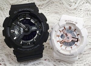 恋人達のペアウオッチ G-SHOCK BABY-G ペア腕時計 カシオ 2本セット gショック ベビーg GA-110-1BJF BA-110XRG-7AJF ラッピング無料