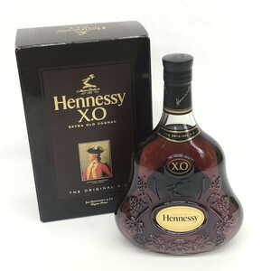 【未開栓】 Hennessy ヘネシー XO オリジナル 黒キャップ クリアボトル コニャック THE ORIGINAL 箱付き 700ml 40% 古酒　(N60617_2_90s)