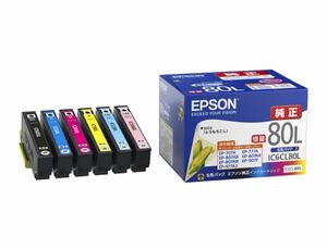 EPSON エプソン 純正 インクカートリッジ IC6CL80L 増量 6色セット とうもろこし 6色パック インク 2027年6月まで 新品 未使用 未開封