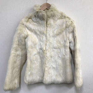 毛皮 Private Label ラビット ジャケット クリーム M レディース qof.Y3110