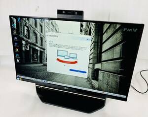 R7908【USED】富士通 ESPRIMO FH90/B3 FMVF90B3B 27型ワイド/TV視聴/Core i7-7700HQ/メモリ8GB/SSD256GB+HDD3TB/BD/office/WebCam/ハイレゾ