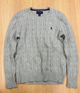 【GY2295AR】1円～ POLO RALPH LAUREN ポロ ラルフローレン レディース セーター サイズL/G(14-16) グレー系カラー ファッション オシャレ