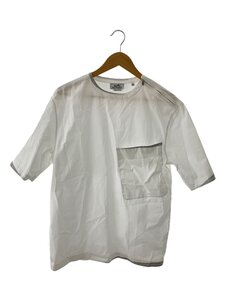 HERMES◆Tシャツ/-/コットン/WHT/無地