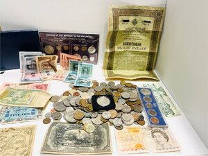 【OMO2990a】【1円～】外国銭おまとめ 海外 海外銭 外国銭 古紙幣 貨幣 総重量 約1981g 大量 お宝探し コレクション アンティーク