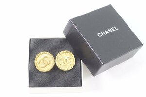 CHANEL シャネル 95P ココマーク ラウンド ゴールドカラー ヴィンテージ イヤリング アクセサリー 1058-A