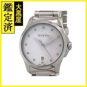 GUCCI グッチ　レディース クオーツ　Gタイムレス YA126542　ホワイトシェル12PD文字盤 SS【472】HK