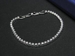 1円 ■新品■未使用■ SWAROVSKI スワロフスキー ラインストーン ブレスレット アクセサリー レディース シルバー系 BG8715