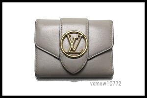 RFIDタグ近年希少美中古■LOUIS VUITTON ポルトフォイユ LVポンヌフコンパクト レザー 3つ折り財布 ルイヴィトン■1205ha4434335