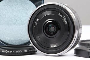 【 新品同様 | 動作保証 】 SONY E 16mm F2.8 SEL16F28 【 C-PLフィルター 追加付属 】