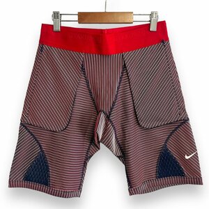 美品 20SS GYAKUSOU ギャクソウ NIKE×アンダーカバー 総柄 ランニングコレクション ショートパンツ L レッド系