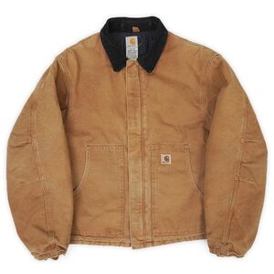 カーハート Carhartt 00s トラディショナルジャケット 短丈 ワーク フェード 古着 デトロイト アクティブ (-3819) ブラウン XL