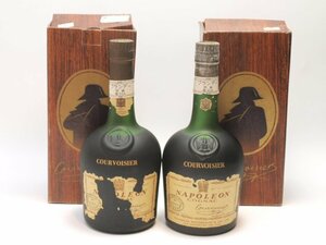 ラベル破れ★★COURVOISIER NAPOLEON クルボアジェ ナポレオン 旧ボトル 700ml/40% 箱付 2本セット★AY118394/118376