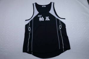 極美品　ニシスポーツ　男子陸上部　レーシングシャツ シングレット　サイズL　部活 試合 大会　ブラック＆ホワイト