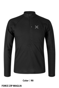 モンチュラ ロングジップシャツ ブラック XS 新品☆MONTURA FORCE ZIP MAGLIA MMZN45X