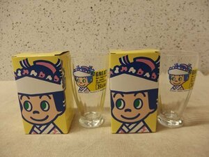 0540166w【ミスタードーナツ プチフレンチKiss Glass 原田治 グラス 2点】オサムグッズ ミスド/ノベルティ/花嫁/箱入り/長期保管品