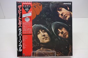 [TK3835LP] LP ザ・ビートルズ/ラバー・ソウル ③　帯付き モノーラル オデオン赤盤 ライナー歌詞対訳 ジャケと盤ダメージ少なめです