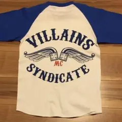 【稀少】Villains Syndicate 七分丈 Tシャツ M