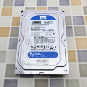 ∨ 中古 500GB｜SATA 内蔵型 3.5インチ ハードディスク｜Western Digital WD5000AAKX HDD｜フォーマット済 ■O6223