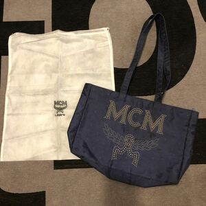 MCM エムシーエム ナイロン トートバッグ レア 大きめ