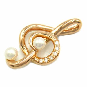 ミキモト パール ダイヤ トップ ブランドオフ MIKIMOTO K18PG（ピンクゴールド） ペンダントトップ K18PG 中古 レディース