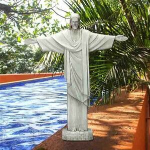 ブラジル コルコバードのキリスト像 宗教像 彫刻像 彫像/ カトリック教会 祭壇 ガーデニング 庭園 芝生 贈り物(輸入品)