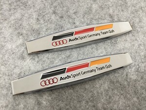 ★アウディ AUDI★53★ 金属ステッカー エンブレム デカール 2枚セット 車用装飾 プレート スクラッチを隠す シール装飾