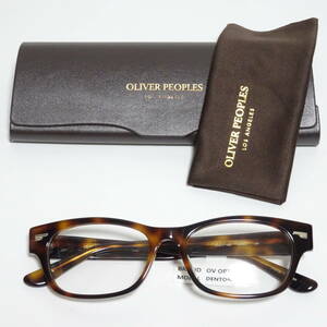 ◆OLIVER PEOPLES/オリバーピープルズ◆DENTON べっ甲柄 ウェリントン セルフレーム 眼鏡 メガネ/3.2万