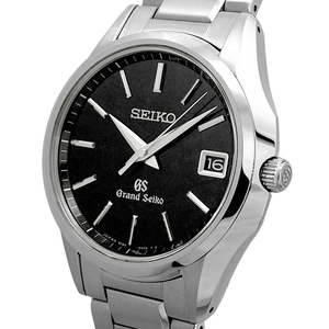 セイコー グランドセイコー クォーツ メンズ QZ SBGV015 9F82-0AD0 デイト 黒文字盤 箱付き SEIKO GS