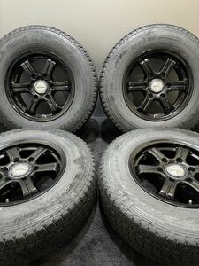 ★195/80R15 107/105L LT GOODYEAR/ICE NAVI CARGO 15年製 Maesthanza 15インチ 6J ＋33 139.7 6H スタッドレス 4本 (南6-F658)