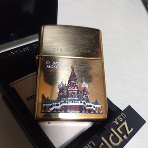 ZIPPO ジッポ ソリッドブラス SOLID BRASS ロシア Moscow モスクワ 未使用