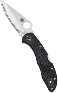 アウトドアナイフ 日本製 C11SBK スパイダルコ デリカ 4 ブラック 波刃 Spyderco Delica 4 フィッシング サバイバルナイフ