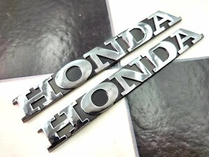 HONDA シルバー エンブレム 左右 2枚 セット キジマ CBX400F CBX550F CB400F ヨンフォア CBR400 ホーク CB400N バブ モンキー ゴリラ CIBIE