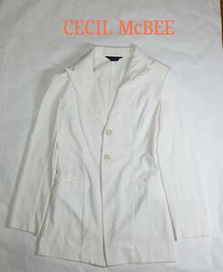 CECIL McBEE セシルマクビー レディース ジャケット ホワイト Mサイズ 