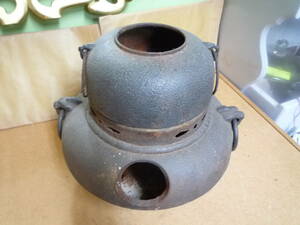 M-14　昭和レトロ　アンティーク　古い鉄製茶釜　ゆうパック120